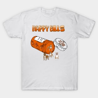 Happy Pills Pitbull,Miniature Pitbull Dog Owner, Pitbull Lover T-Shirt